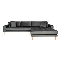 ebuy24 Sofa Lido Loungesofa rechtsgewendet mit 4 Kissen, grau, 1 Teile