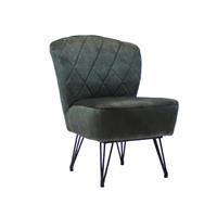 Bronx71 Velvet Fauteuil Else Donkergroen.