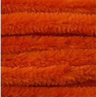 10x Oranje chenille draad 14 mm x 50 cm -