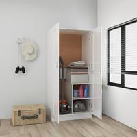 VidaXL Kleiderschrank Hochglanz-Weiß 82,5x51,5x180 cm Spanplatte 