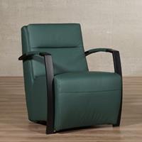 ShopX Leren fauteuil arrival groen, groen leer, groene stoel