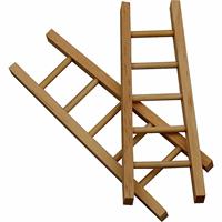 12x stuks houten mini laddertjes 10 cm -