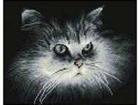 "DIAMOND DOTZ Squares Original Diamond Painting Katze ""Shadow Cat“ 32"