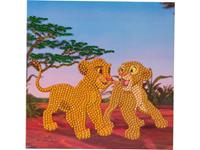 Craft Buddy CCK-DNY802 - Crystal Art Simba und Nala 18x18cm Multi