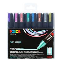 POSCA Pigmentmarker PC-5M, 8er Box, farbig sortiert