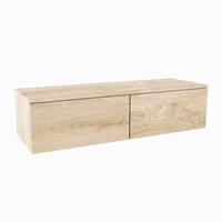 MONDIAZ ALAN MODULE onderkast 120x45x30cm 2 lades Push to open Melamine Washed oak mat A45273Washedoak