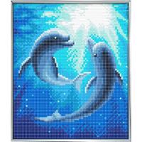 Crystal Art Dolfijnen Met Frame 21 X 25 Cm