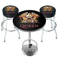 Fiftiesstore Queen Classic Crest Bar Set - Statafel + 2 Barkrukken