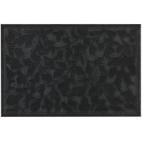 RELAXDAYS Fußmatte Gummi, 40 x 60 cm, Fußabtreter mit Noppen, innen & außen, wetterfest, Türvorleger Blätter, schwarz