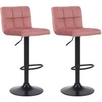 CLP 2er Set Barhocker Feni Samt-pink