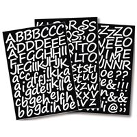 Rayher hobby materialen 2x Setjes alfabet plakletter stickers ongeveer 3 cm -