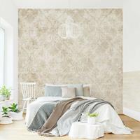 Bilderwelten Mustertapete - Antiker Damast - Vliestapete Quadrat Größe HxB: 288cm x 288cm