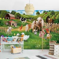 Bilderwelten Fototapete Kinderzimmer - Animal Club International - Tiere auf dem Bauernhof - Fototapete Breit Größe HxB: 190cm x 288cm