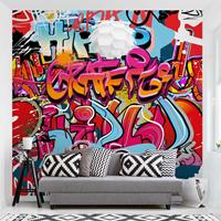 Bilderwelten Graffiti Tapete - HipHop Graffiti - Vlies Fototapete Quadrat Größe HxB: 288cm x 288cm