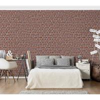 Bilderwelten Backstein Ziegeltapete rot - Vlies Fototapete Breit Größe HxB: 225cm x 336cm