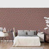 Bilderwelten Backstein Ziegeltapete rot - Vlies Fototapete Breit Größe HxB: 290cm x 432cm