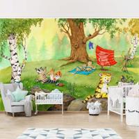 Bilderwelten Vliestapete - Kleiner Tiger - Tarnstreifen für alle - Breit Größe HxB: 225cm x 336cm