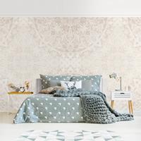 Bilderwelten Fototapete - Mandala Aquarell Ornament Muster beige - Fototapete Breit Größe HxB: 255cm x 384cm