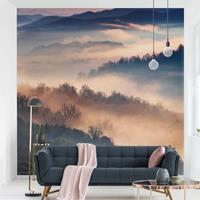 Bilderwelten Vliestapete - Nebel bei Sonnenuntergang - Fototapete Quadrat Größe HxB: 288cm x 288cm