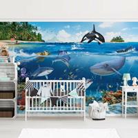 Bilderwelten Vliestapete Kinderzimmer - Animal Club International - Unterwasserwelt mit Tieren - Fototapete Breit Größe HxB: 190cm x 288cm