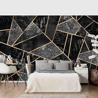 Bilderwelten Fototapete - Graue Dreiecke Gold - Fototapete Breit Größe HxB: 290cm x 432cm