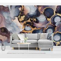 Bilderwelten Fototapete - Marmor Aquarell mit Gold - Fototapete Breit Größe HxB: 190cm x 288cm
