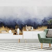 Bilderwelten Fototapete - Wolkenhimmel mit Gold - Fototapete Breit Größe HxB: 190cm x 288cm