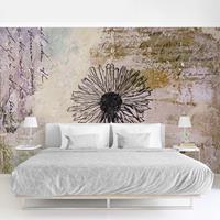 Bilderwelten Mustertapete Blumen - Shabby Pusteblume - Blumen Vliestapete Breit Größe HxB: 290cm x 432cm