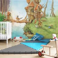 Bilderwelten Kindertapete - Wassili Waschbär - Wassili und Familie Fuchs - Vlies Fototapete Breit - Arena Verlag Größe HxB: 255cm x 384cm