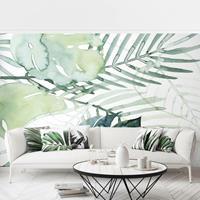 Bilderwelten Fototapete - Palmwedel in Wasserfarbe I - Fototapete Breit Größe HxB: 190cm x 288cm