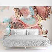 Bilderwelten Fototapete - Goldenes Aquarell Rosé - Fototapete Breit Größe HxB: 255cm x 384cm