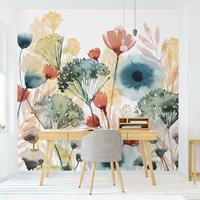 Bilderwelten Fototapete - Wildblumen im Sommer I - Fototapete Quadrat Größe HxB: 240cm x 240cm
