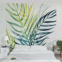 Bilderwelten Fototapete - Tropisches Blattwerk - Palme - Fototapete Quadrat Größe HxB: 240cm x 240cm