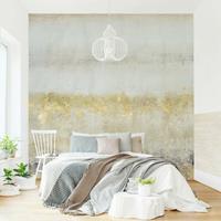 Bilderwelten Fototapete - Goldene Farbfelder I - Fototapete Quadrat Größe HxB: 240cm x 240cm