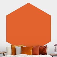Klebefieber Hexagon Fototapete selbstklebend Colour Orange