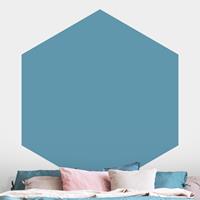Klebefieber Hexagon Fototapete selbstklebend Meerblau