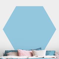 Klebefieber Hexagon Fototapete selbstklebend Pastellblau
