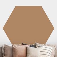 Klebefieber Hexagon Fototapete selbstklebend Terracotta Taupe