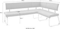 Mca Furniture Eckbank Arco, Eckbank frei im Raum stellbar, Breite 200 cm, belastbar bis 500 kg