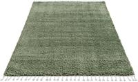 Carpet City Hochflor-Teppich Pulpy 100, rechteckig, 30 mm Höhe, mit Fransen, Wohnzimmer