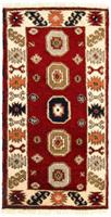 Morgenland Wollteppich Kazak Teppich handgeknüpft rot, rechteckig, 8 mm Höhe