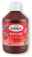 Rainbow acrylverf, flacon van 500 ml, bruin