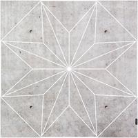 Myspotti Vinylteppich Buddy Concrete Star, quadratisch, 0,03 mm Höhe, eckig, wasserfest und statisch haftend