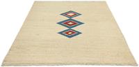Wollteppich Gabbeh Teppich handgeknüpft beige, morgenland, rechteckig, Höhe: 18 mm, handgeknüpft