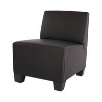 HWC Mendler Modulare Garnitur, Sessel ohne Armlehnen schwarz