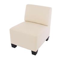 HWC Mendler Modulare Garnitur, Sessel ohne Armlehnen creme