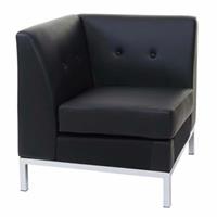 HWC Mendler Sessel, Modular-Sofa Eckteil schwarz