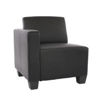 HWC Mendler Modulare Garnitur, Seitenteil links, Sessel mit Armlehne schwarz