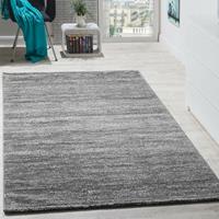 PACO HOME Teppich Modern Wohnzimmer Kurzflor Gemütlich Preiswert Meliert in Grau Creme
