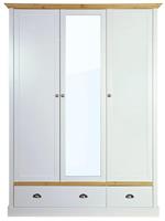 Leen Bakker Kledingkast Sandrigham 3-deurs - grijs -192x148x58 cm
